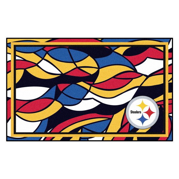 FanMats® - "X-Fit" Pittsburgh Steelers 48" x 72" Nylon Face Ultra Plush Floor Rug
