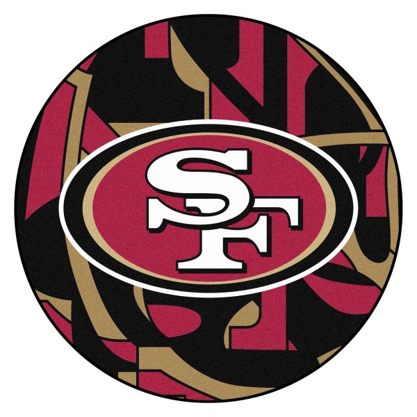 FanMats® - "X-Fit" San Francisco 49ers 27" Dia Nylon Face Floor Mat