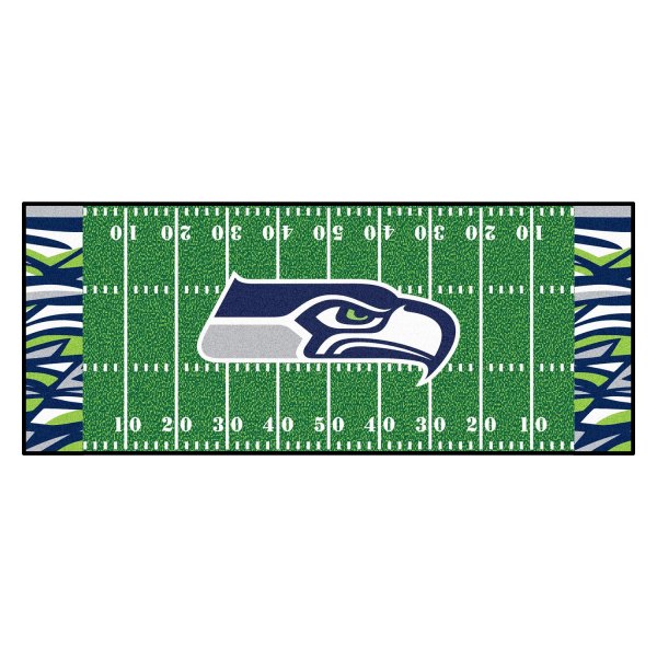 FanMats® - Seattle Seahawks 30" x 72" Nylon Face Football Field Runner Mat