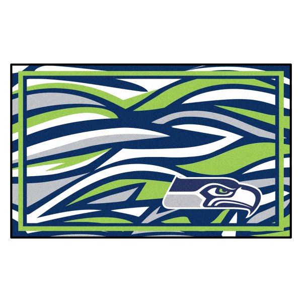 FanMats® - "X-Fit" Seattle Seahawks 48" x 72" Nylon Face Ultra Plush Floor Rug