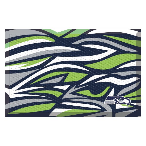 FanMats® - "X-Fit" Seattle Seahawks 19" x 30" Rubber Scraper Door Mat
