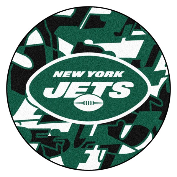 FanMats® - "X-Fit" New York Jets 27" Dia Nylon Face Floor Mat