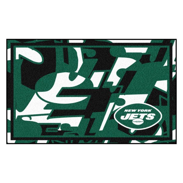 FanMats® - "X-Fit" New York Jets 48" x 72" Nylon Face Ultra Plush Floor Rug