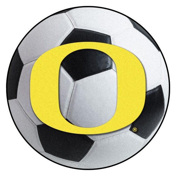 FanMats® - University of Oregon 27" Dia Nylon Face Soccer Ball Floor Mat with "O" Logo
