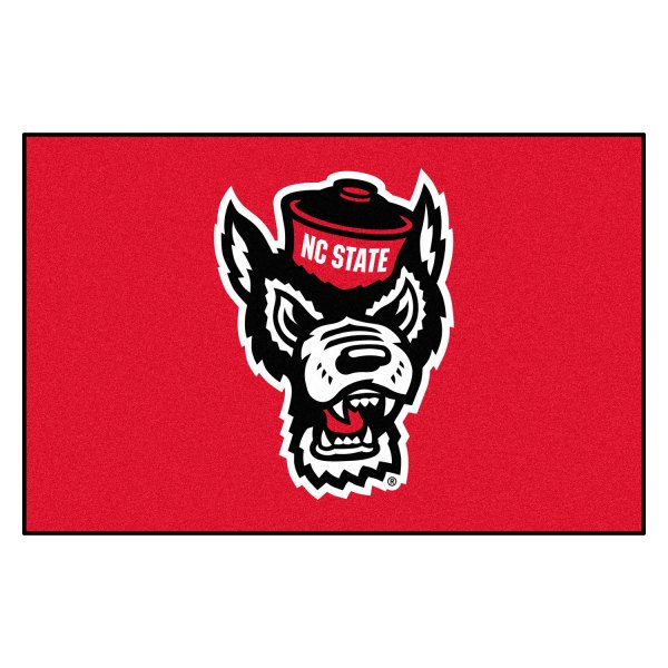 FanMats® - North Carolina State University 19" x 30" Nylon Face Starter Mat with "Wolf" Logo