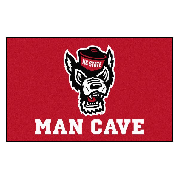 FanMats® - North Carolina State University 60" x 96" Nylon Face Man Cave Ulti-Mat with "Wolf" Logo