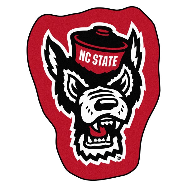 FanMats® - North Carolina State University 36" x 48" Nylon Face Mascot Floor Mat with "Wolf" Logo