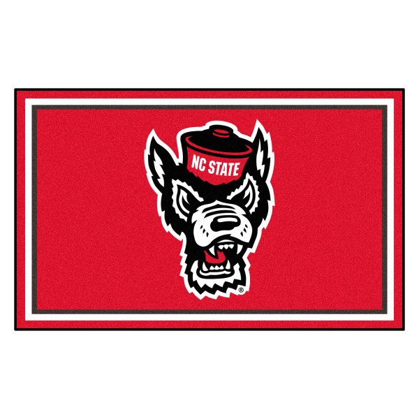 FanMats® - North Carolina State University 48" x 72" Nylon Face Ultra Plush Floor Rug with "Wolf" Logo