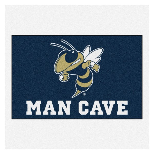 FanMats® - Georgia Tech 19" x 30" Nylon Face Man Cave Starter Mat with "Buzz" Logo