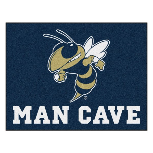 FanMats® - Georgia Tech 33.75" x 42.5" Nylon Face Man Cave All-Star Floor Mat with "Buzz" Logo