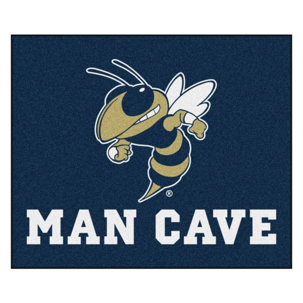 FanMats® - Georgia Tech 59.5" x 71" Nylon Face Man Cave Tailgater Mat with "Buzz" Logo