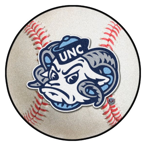 FanMats® - University of North Carolina (Chapel Hill) 27" Dia Nylon Face Baseball Ball Floor Mat with "Ram" Logo
