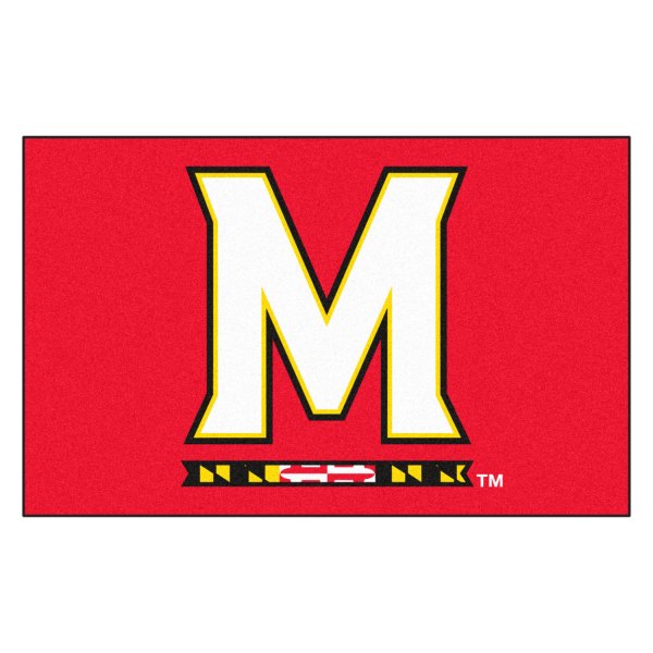 FanMats® - University of Maryland 60" x 96" Nylon Face Ulti-Mat with "M & Flag Strip" Logo
