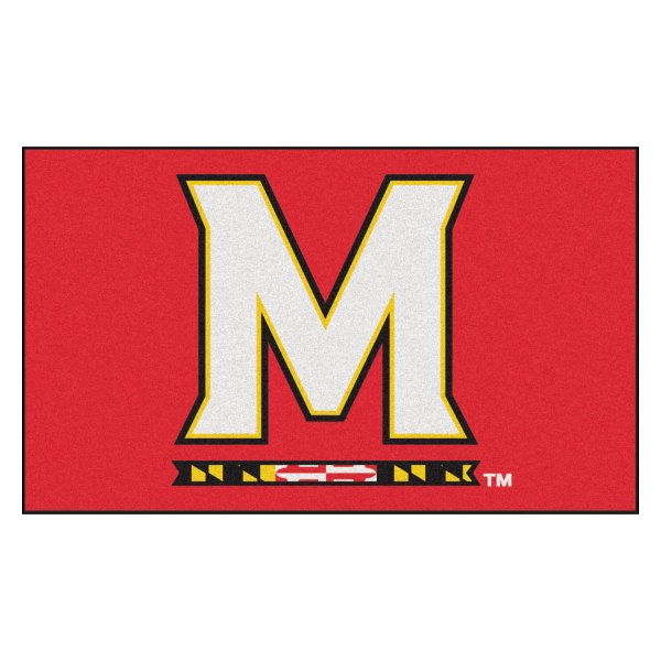 FanMats® - University of Maryland 19" x 30" Nylon Face Starter Mat with "M & Flag Strip" Logo