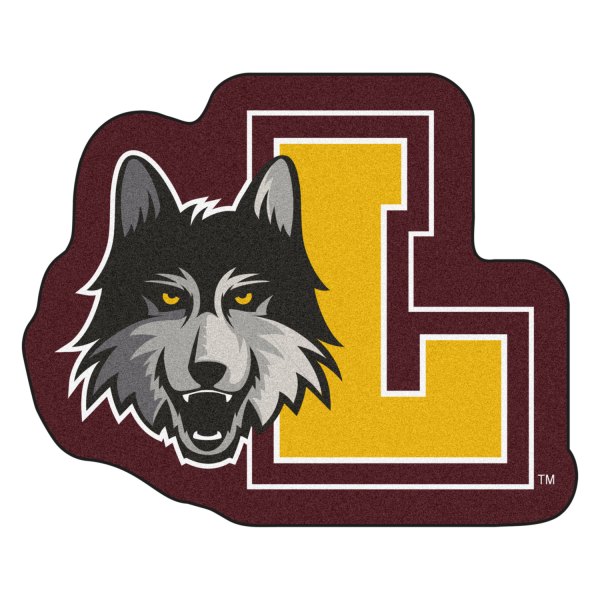 FanMats® - Loyola University Chicago 30" x 30.4" Nylon Face Mascot Floor Mat with "Wolf Head & L" Logo