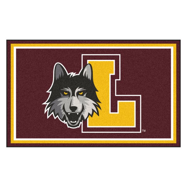 FanMats® - Loyola University Chicago 48" x 72" Nylon Face Ultra Plush Floor Rug with "Wolf Head & L" Logo