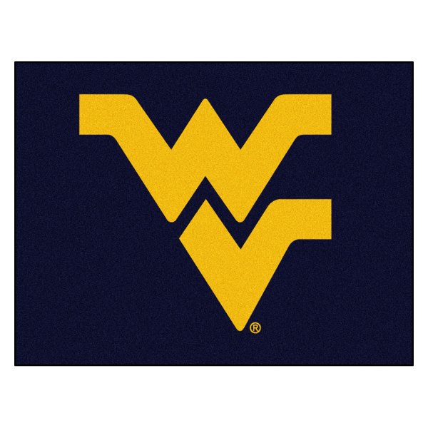 FanMats® - West Virginia University 33.75" x 42.5" Nylon Face All-Star Floor Mat with "WV" Logo