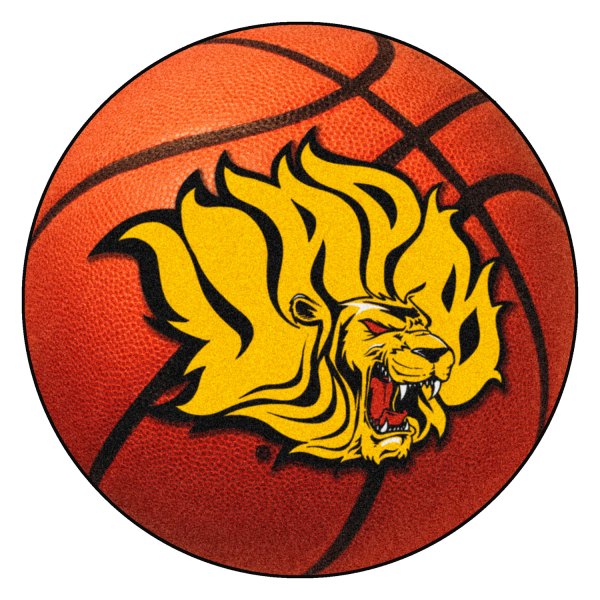 FanMats® - University of Arkansas at Pine Bluff 27" Dia Nylon Face Basketball Ball Floor Mat with "Lion" Logo