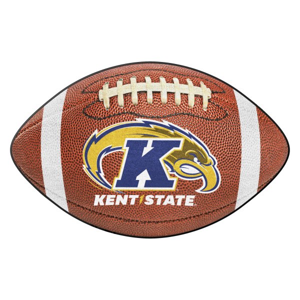 FanMats® - Kent State University 20.5" x 32.5" Nylon Face Football Ball Floor Mat with "K & Golden Eagle" Logo