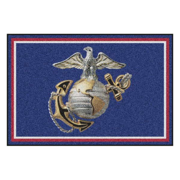 FanMats® - U.S. Marines 96" x 120" Nylon Face Ultra Plush Floor Rug with Standard "Marines" Official Logo