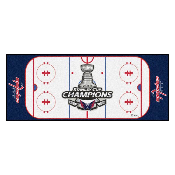 FanMats® - Washington Capitals 30" x 72" Nylon Face Hockey Rink Runner Mat