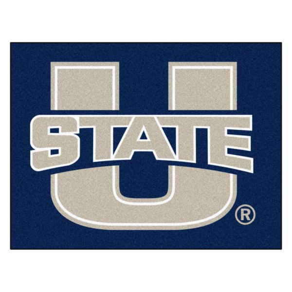 FanMats® - Utah State University 33.75" x 42.5" Nylon Face All-Star Floor Mat with "U State" Logo