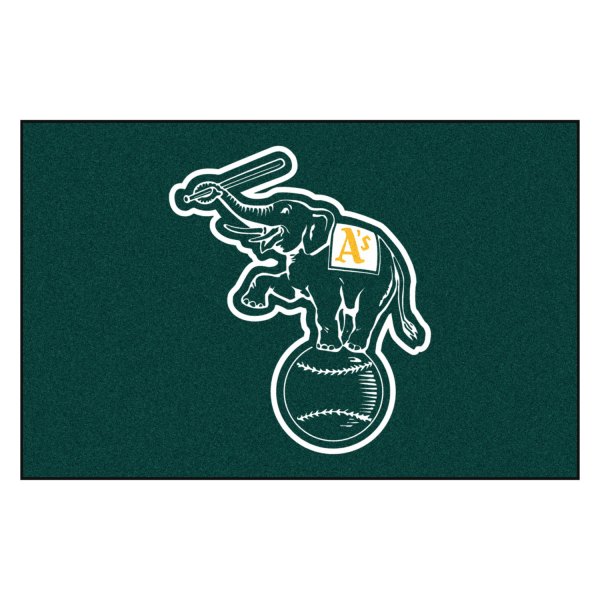 FanMats® - Oakland Athletics 19" x 30" Nylon Face Starter Mat with "Elephant" Logo