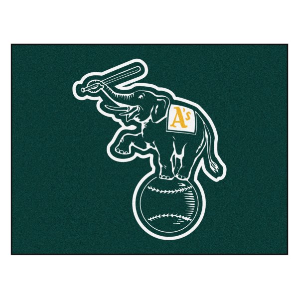 FanMats® - Oakland Athletics 33.75" x 42.5" Nylon Face All-Star Floor Mat with "Elephant" Logo