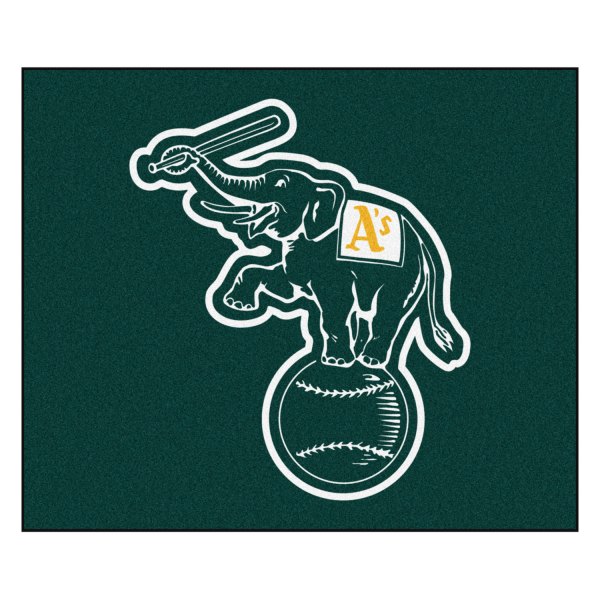 FanMats® - Oakland Athletics 59.5" x 71" Nylon Face Tailgater Mat with "Elephant" Logo