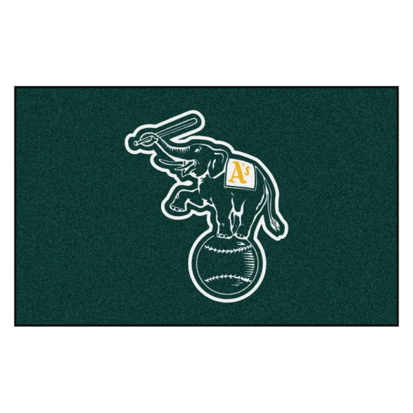 FanMats® - Oakland Athletics 60" x 96" Nylon Face Ulti-Mat with "Elephant" Logo