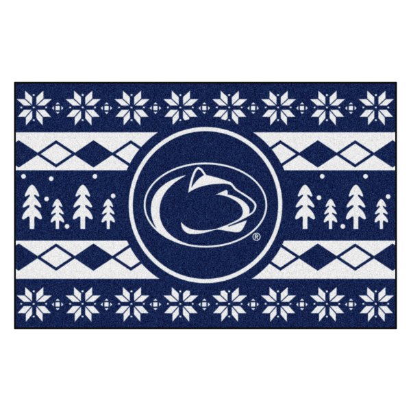 FanMats® - "Holiday Sweater" Penn State University 19" x 30" Nylon Face Starter Mat with "Nittany Lion" Logo &