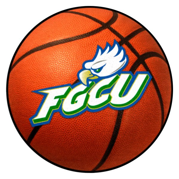 FanMats® - Florida Gulf Coast University 27" Dia Nylon Face Basketball Ball Floor Mat with "FGCU Eagle" Logo