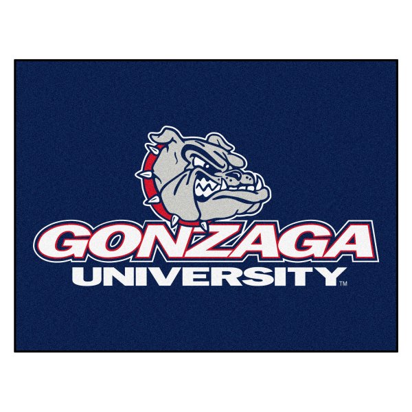 FanMats® - Gonzaga University 33.75" x 42.5" Blue Nylon Face All-Star Floor Mat with "Bulldog with Wordmark" Logo