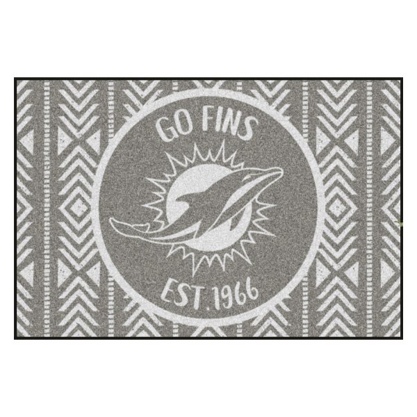 FanMats® - "Southern Style" Miami Dolphins 19" x 30" Nylon Face Starter Mat with "Dolphin" Logo