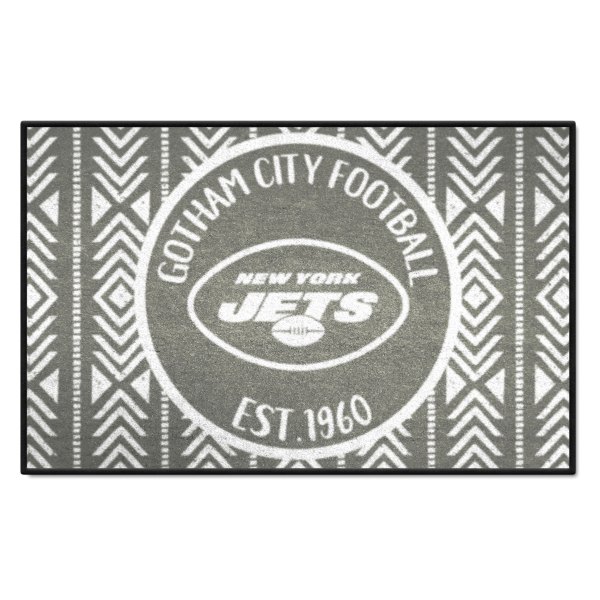 FanMats® - "Southern Style" New York Jets 19" x 30" Nylon Face Starter Mat with "Oval NY Jets" Logo