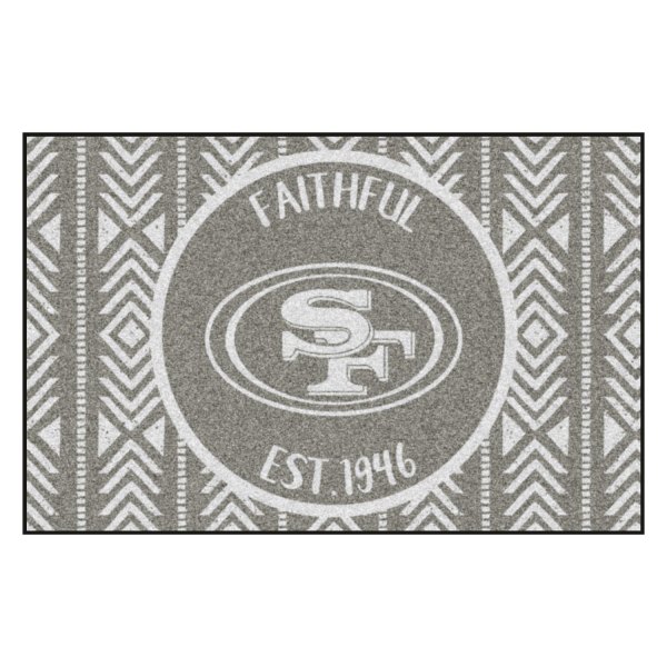 FanMats® - "Southern Style" San Francisco 49ers 19" x 30" Nylon Face Starter Mat with "Oval SF" Logo