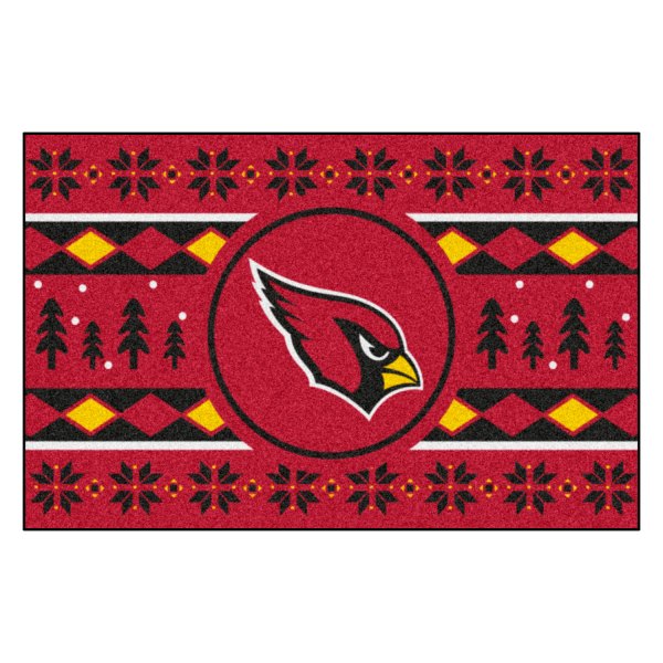 FanMats® - "Holiday Sweater" Arizona Cardinals 19" x 30" Nylon Face Starter Mat with "Cardinal" Logo &