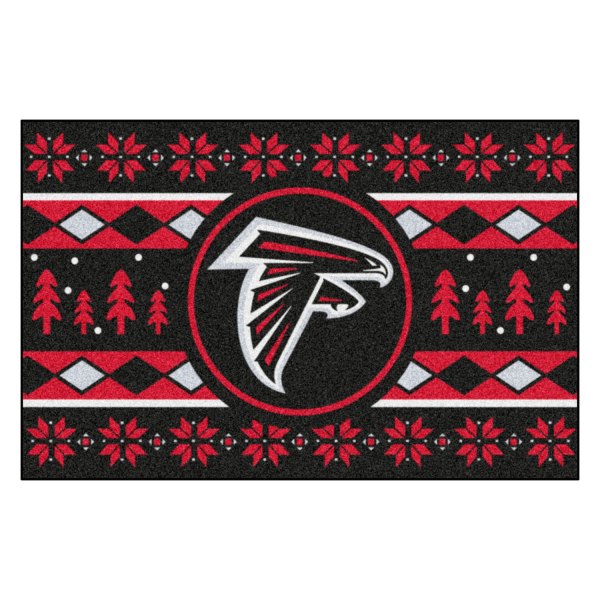 FanMats® - "Holiday Sweater" Atlanta Falcons 19" x 30" Nylon Face Starter Mat with "Falcon" Logo &