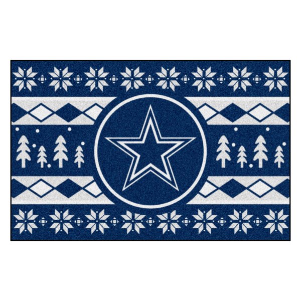 FanMats® - "Holiday Sweater" Dallas Cowboys 19" x 30" Nylon Face Starter Mat with "Star" Logo &