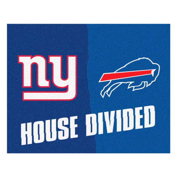 FanMats® - Broncos/Chiefs 33.75" x 42.5" Nylon Face House Divided Floor Mat