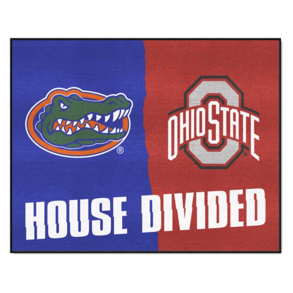 FanMats® - University of Florida/Ohio State University 33.75" x 42.5" Nylon Face House Divided Floor Mat