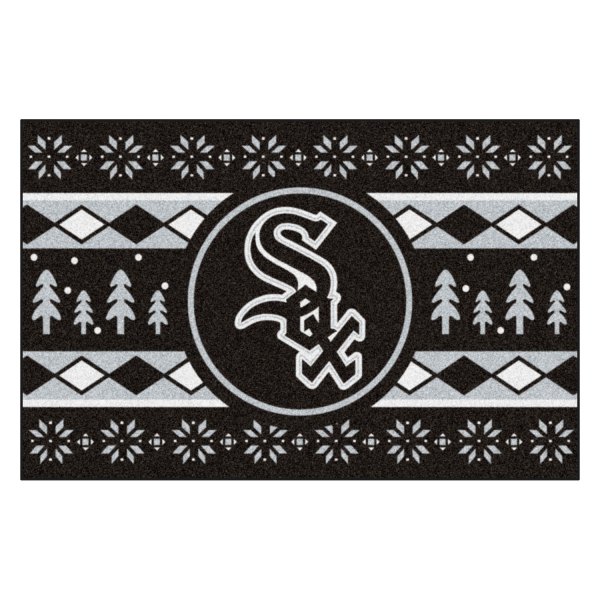 FanMats® - "Holiday Sweater" Chicago White Sox 19" x 30" Nylon Face Starter Mat with "Sox" Primary Logo &