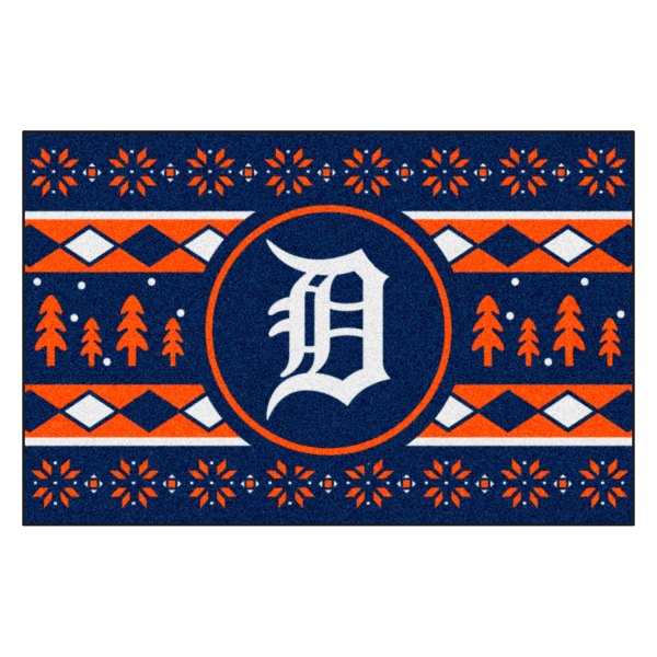 FanMats® - "Holiday Sweater" Detroit Tigers 19" x 30" Nylon Face Starter Mat with "D" Logo &