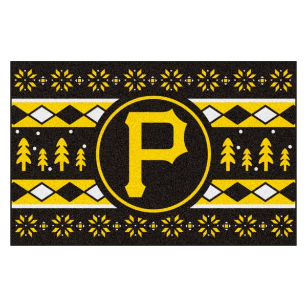 FanMats® - "Holiday Sweater" Pittsburgh Pirates 19" x 30" Nylon Face Starter Mat with "P" Logo &