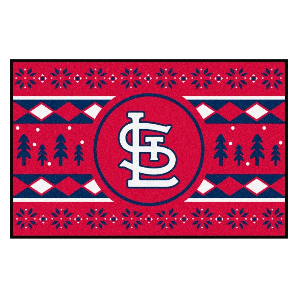 FanMats® - "Holiday Sweater" St. Louis Cardinals 19" x 30" Nylon Face Starter Mat with "STL" Logo &