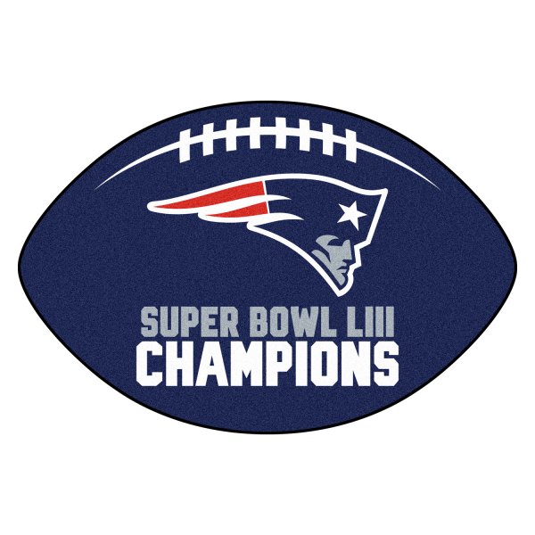 FanMats® - New England Patriots 20.5" x 32.5" Nylon Face Football Ball Floor Mat