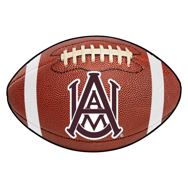 FanMats® - Alabama A&M University 20.4" x 24" Nylon Face Football Ball Floor Mat with "A&M Bulldog" Logo