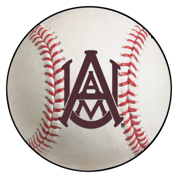 FanMats® - Alabama A&M University 27" Dia Nylon Face Baseball Ball Floor Mat with "A&M Bulldog" Logo
