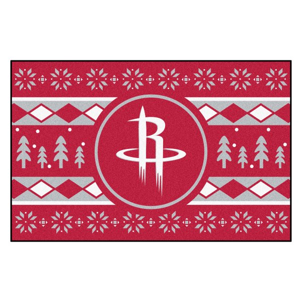 FanMats® - "Holiday Sweater" Houston Rockets 19" x 30" Nylon Face Starter Mat with "R" Logo