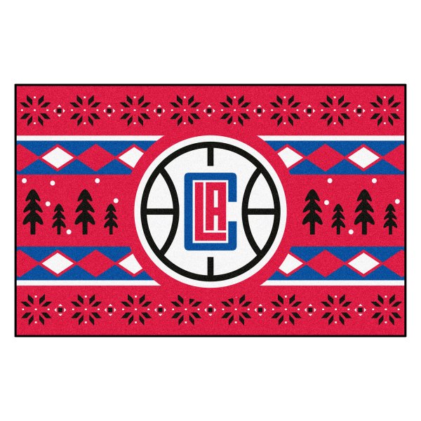 FanMats® - "Holiday Sweater" Los Angeles Clippers 19" x 30" Nylon Face Starter Mat with "LAC" Logo
